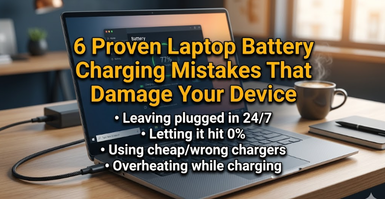 6 Proven Laptop Battery Charging Mistakes That Damage Your Device